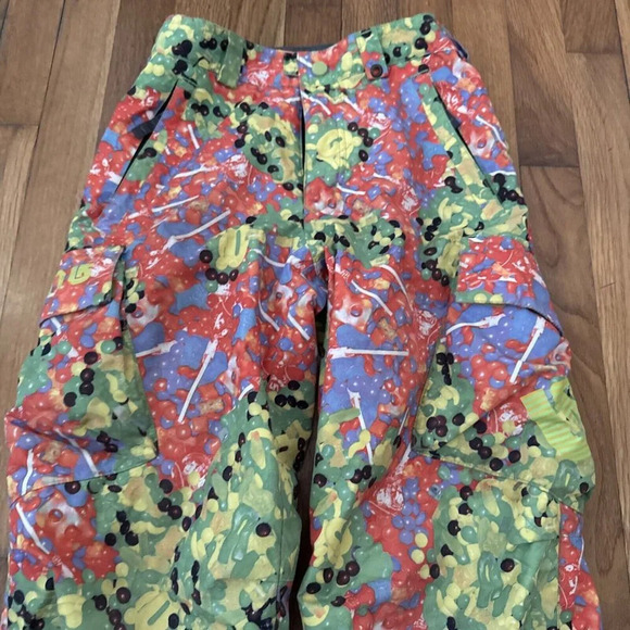 Burton Pants Unisex Candy Print Dryride Durashell Ski Snowboard Size 7-8 - Picture 3 of 9